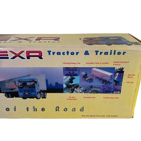 RARE Checkmate Models Isuzu E Series EXR Semi Truck & Trailer 1/50 Scale w/ BOX! - Picture 7 of 8